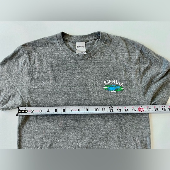 Ripndip Jump Rope World Men’s Small Heather Gray Tee Earth 3 White Cats - Picture 8 of 13
